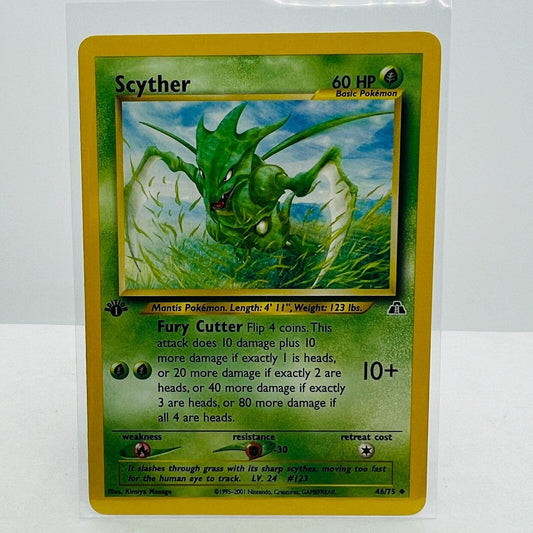 Pokémon Scyther 1st Edition 46/75 Neo Discovery WOTC Pokemon Uncommon Card NM-MT