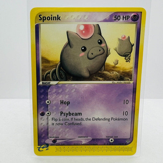 Pokémon Spoink 74/97 EX Dragon 2003 E Reader Pokemon Common Card LP-EX