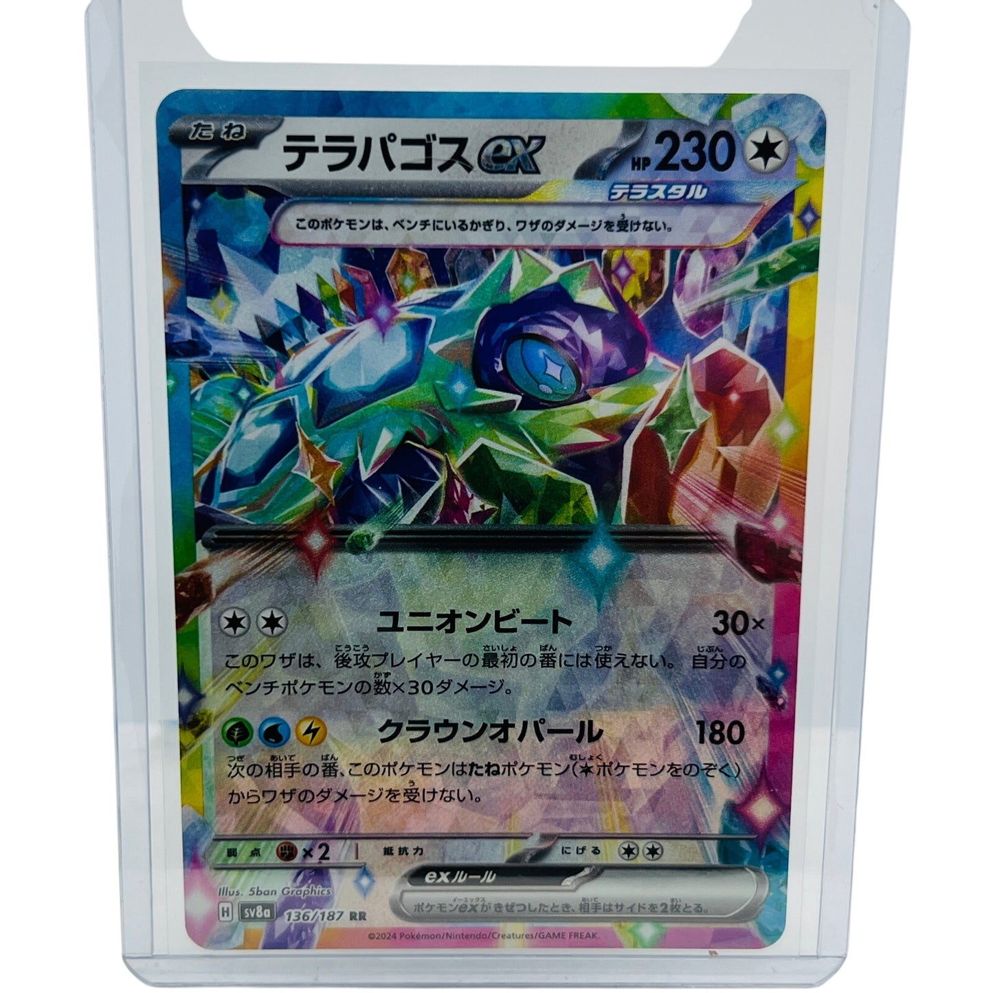 Pokémon Terapagos Ex 136/187 Pokemon Japanese Terastal Festival 2024 RR NM-MT