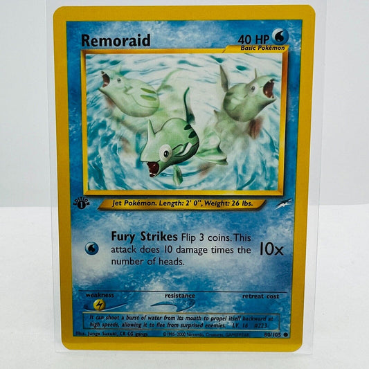 Pokémon Remoraid 1st Edition 80/105 Neo Destiny WOTC Pokemon Common Card NM-MT