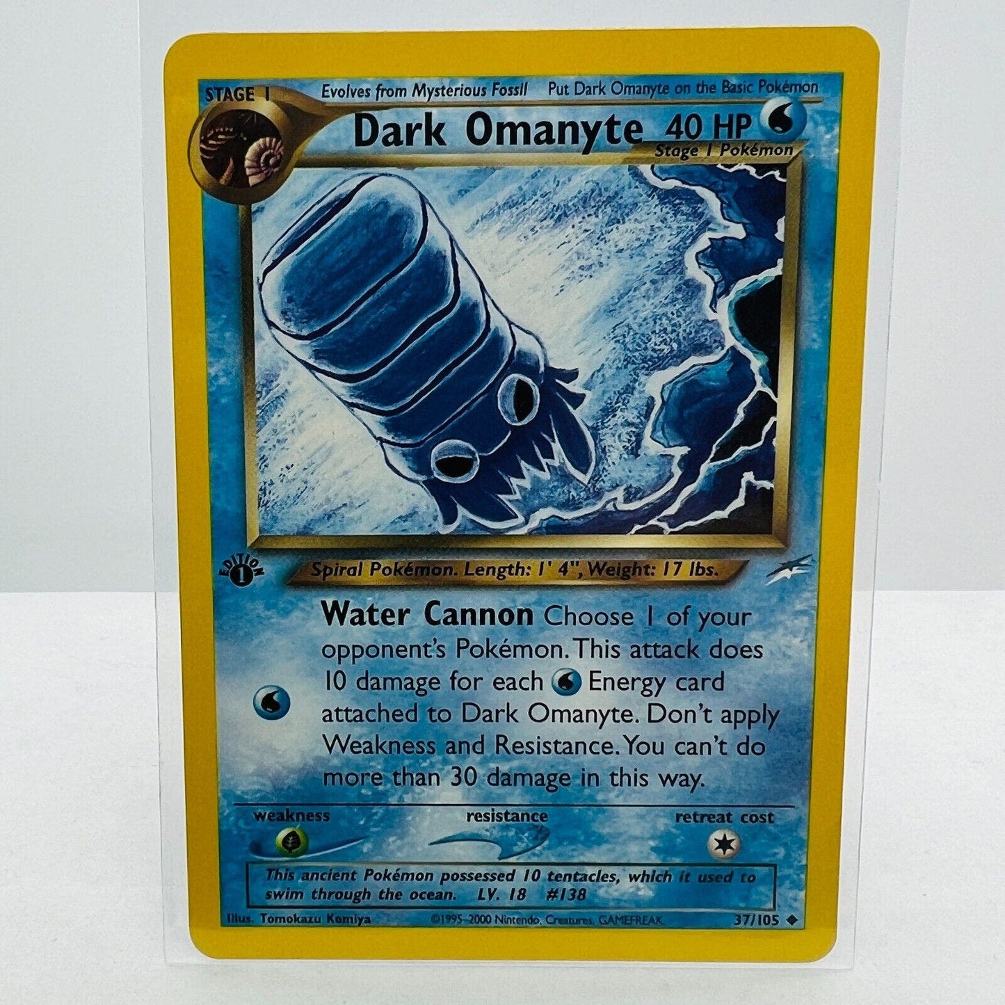 Pokémon Dark Omanyte 1st Edition 37/105 Neo Destiny WOTC Pokemon Card NM-MT