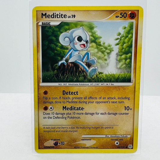 Pokémon Meditite LV.19 89/130 Diamond & Pearl 2007 Pokemon Common Card MP