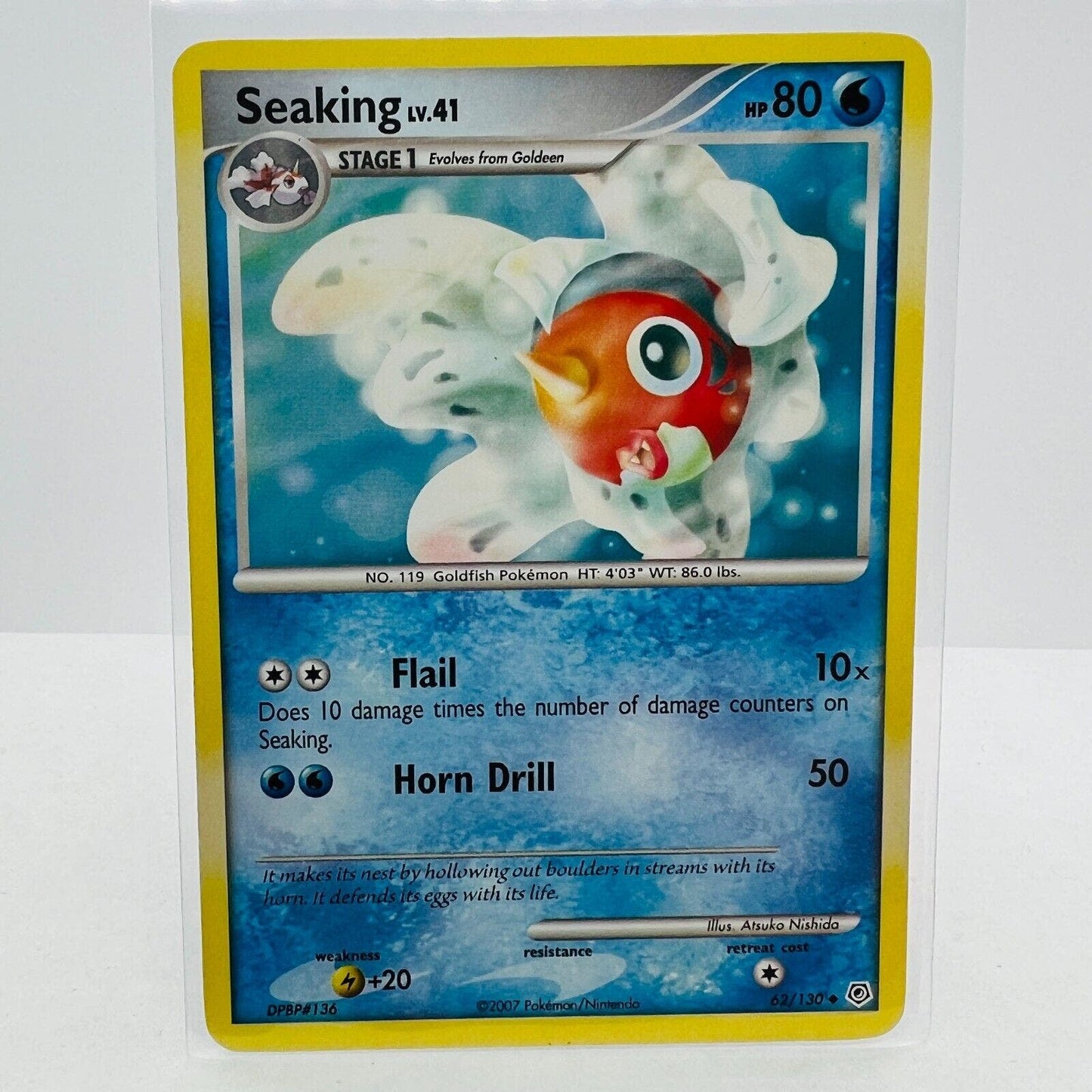 Pokémon Seaking LV.41 62/130 Diamond & Pearl 2007 Pokemon Uncommon Card MP