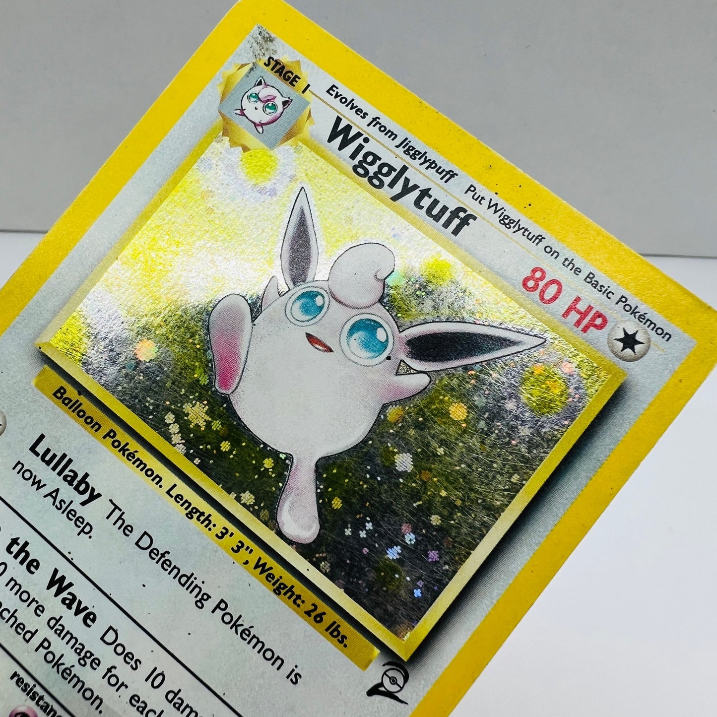 Pokémon Wigglytuff 19/130 Base Set II 2 Pokemon 2000 Holo Foil Card DMG-PL