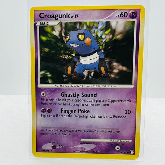 Pokémon Croagunk LV.17 78/123 Diamond & Pearl Mysterious Treasures Common LP-EX