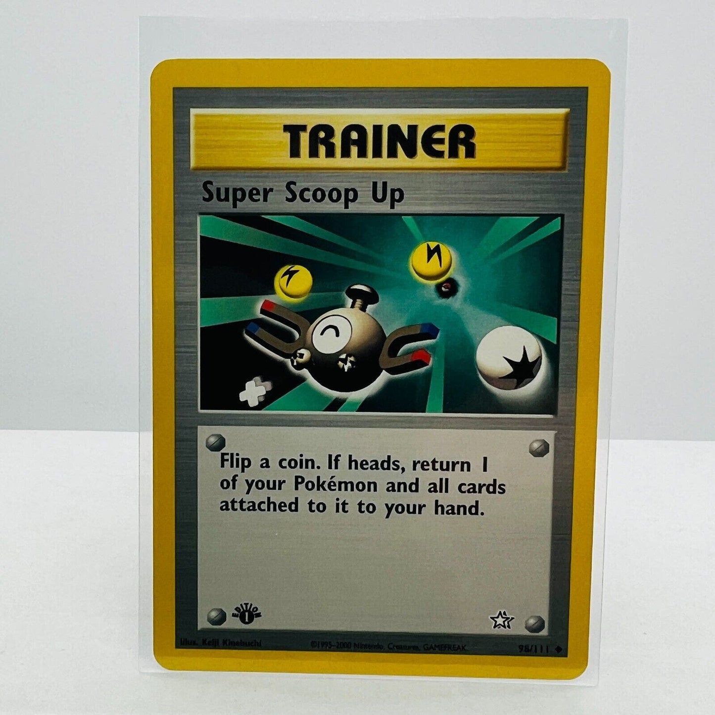 Pokémon Super Scoop Up 1st Edition 98/111 Neo Genesis WOTC Trainer Card NM-MT