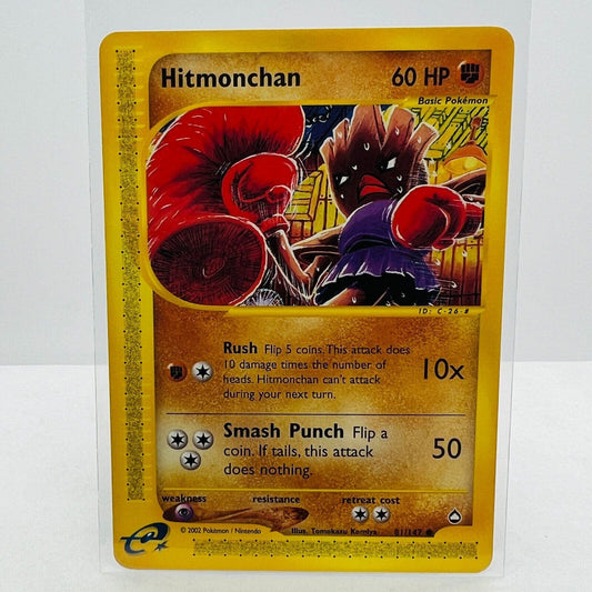 Pokémon Hitmonchan 81/147 Aquapolis WOTC TCG Pokemon Common Card NM-MT