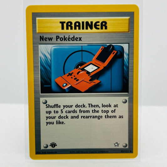 Pokémon New Pokedex 1st Edition 95/111 Neo Genesis WOTC Trainer Card NM-MT