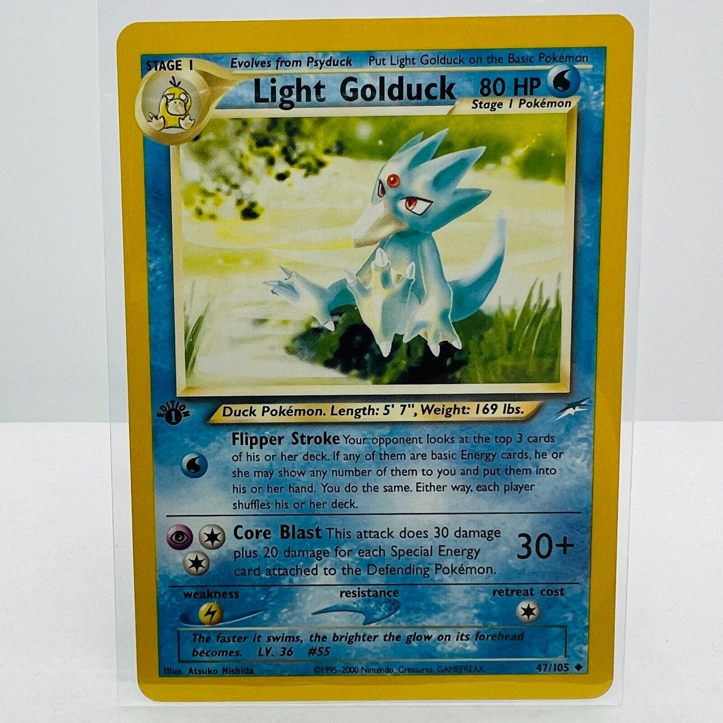 Pokémon Light Golduck 1st Edition 47/105 Neo Destiny WOTC Pokemon Card NM-MT