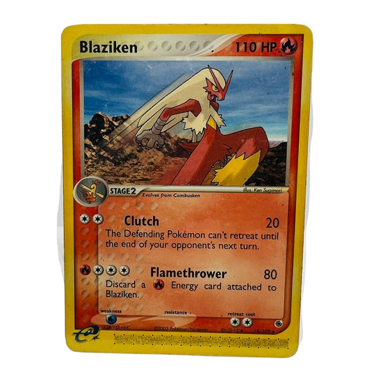 Pokémon Blaziken 15/109 EX Ruby & Sapphire Pokémon E Reader Non Holo Rare MP-LP