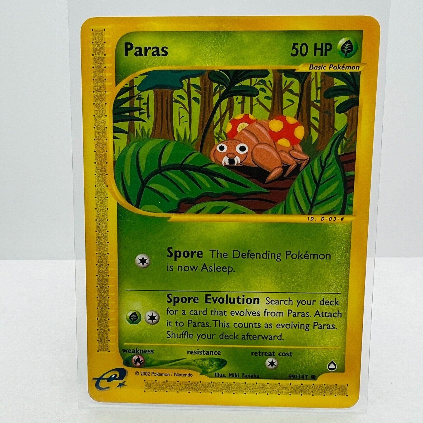 Pokémon Paras 99/147 Aquapolis WOTC TCG Pokemon Common Card NM-MT