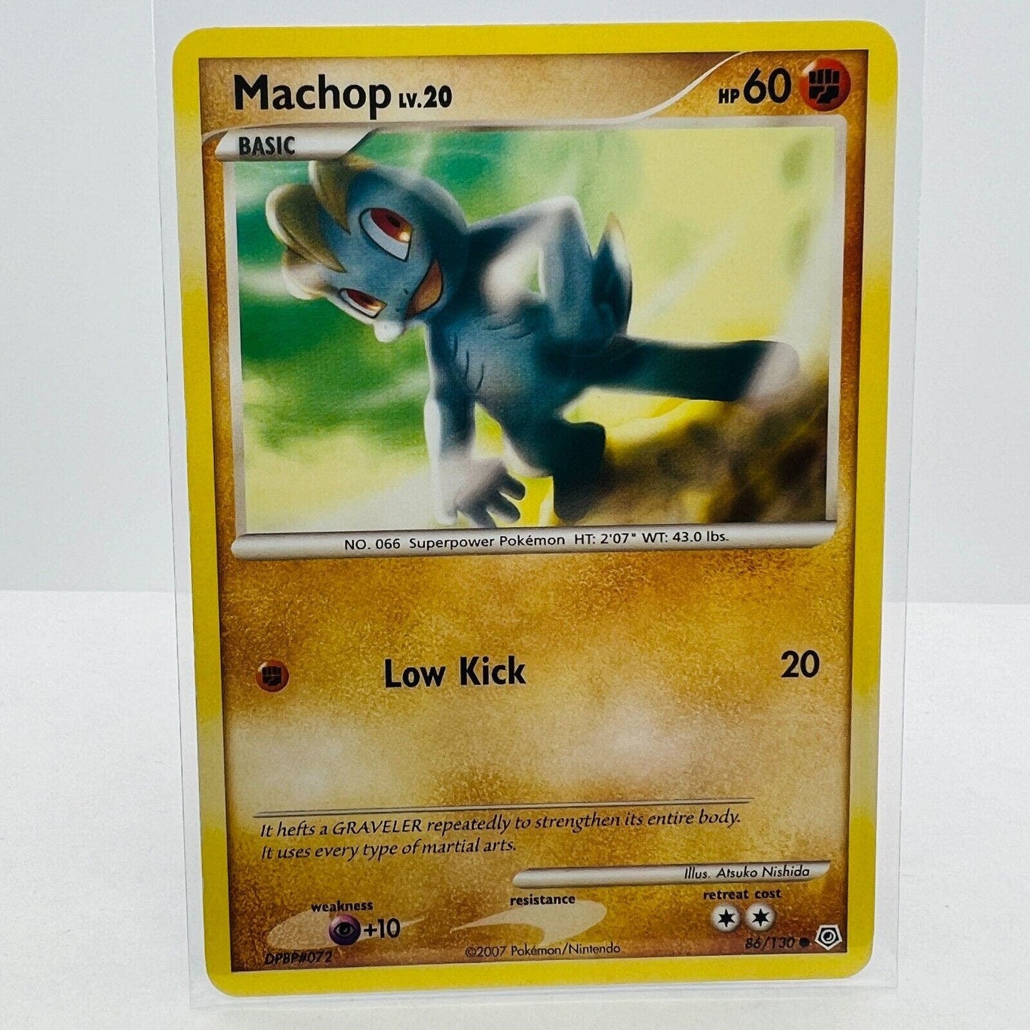 Pokémon Machop LV.20 86/130 Diamond & Pearl 2007 Pokemon Common Card MP-LP