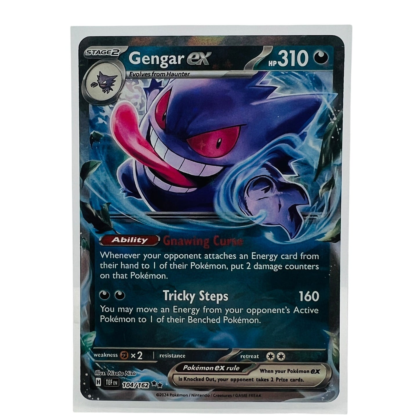 Pokémon Gengar EX 104/162 Temporal Forces Pokemon 2024 Double Rare Holo NM-MT