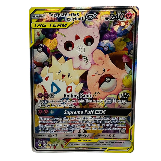 Pokémon Togepi & Cleffa & Igglybuff GX 143a/236 Cosmic Eclipse Pokemon 2020 DMG