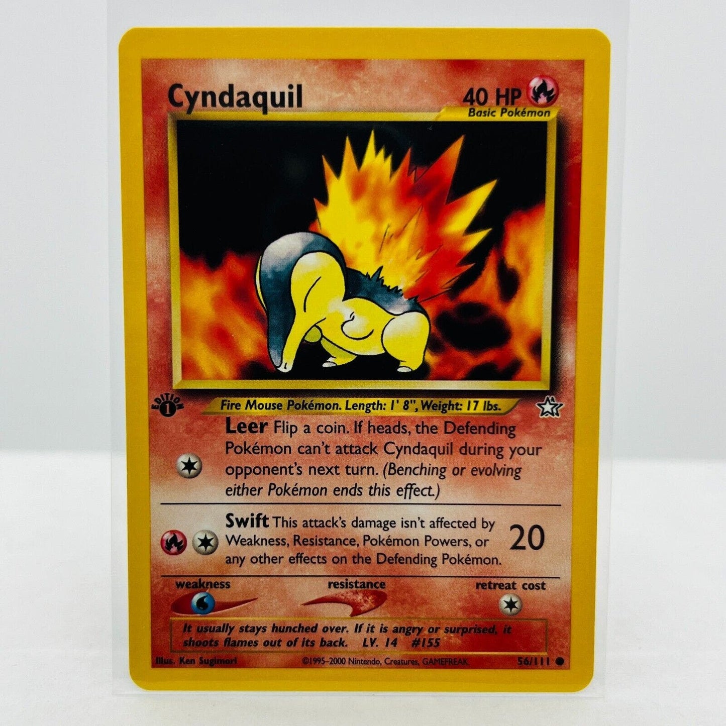 Pokémon Cyndaquil 1st Edition 56/111 Neo Genesis WOTC Pokemon Common Card NM-MT