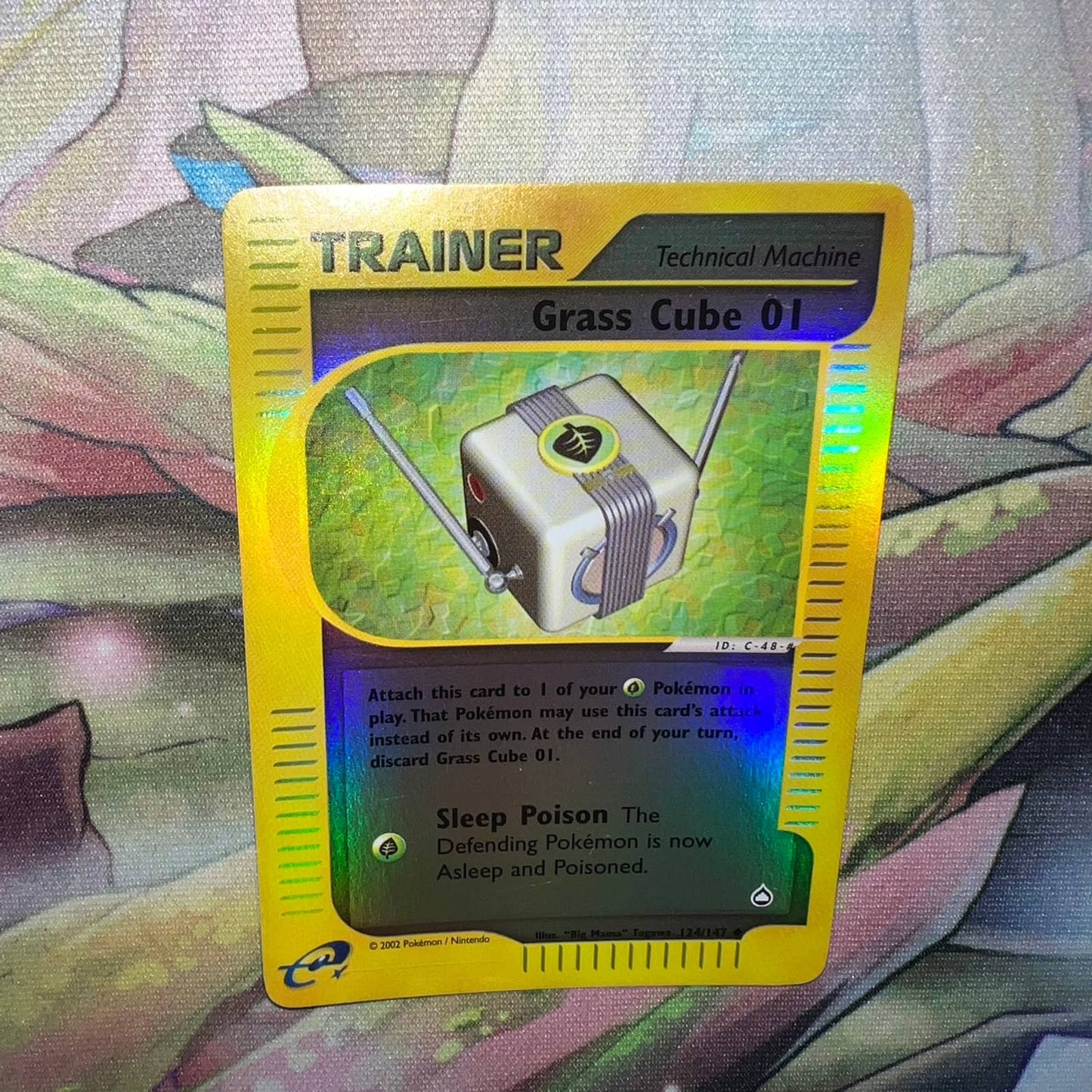 Pokémon Grass Cube 01 Trainer 124/147 Aquapolis Reverse Holo TCG Pokemon Card NM