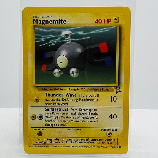 Pokémon Magnemite 79/130 Base Set 2 Pokemon 2000 WOTC Common Card NM-MT