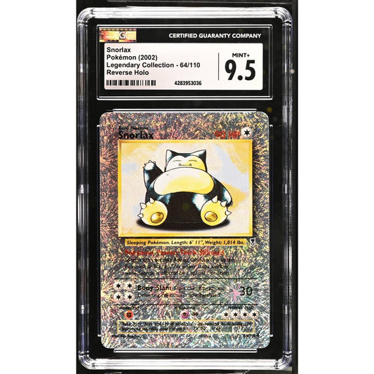 CGC 9.5 MINT+ Snorlax 64/110 Pokémon Legendary Reverse Holo (PSA/BGS) Pop1