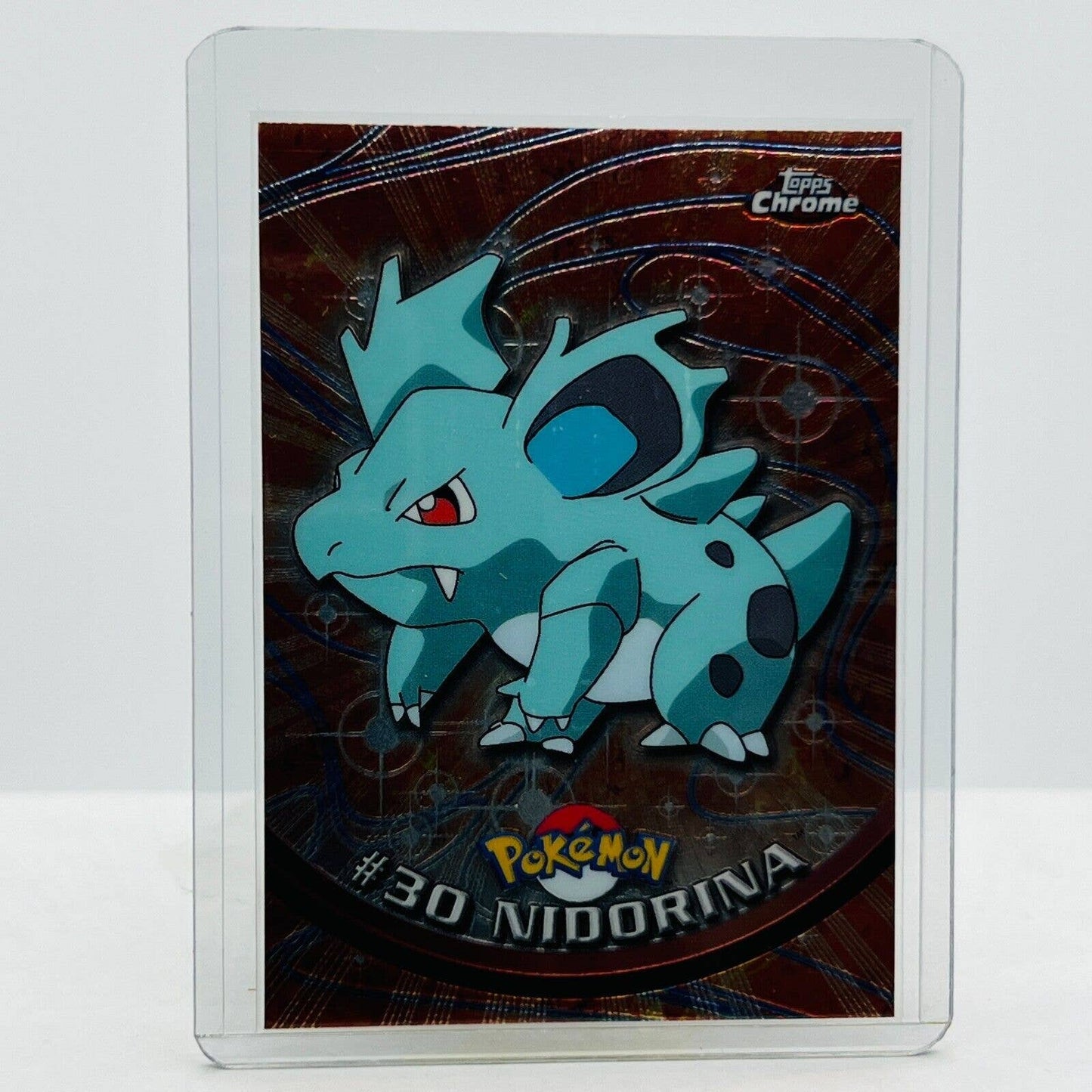 Pokémon Nidorina #30 Pokemon 2000 Topps TV Animation Chrome Series 1 Holo Foil