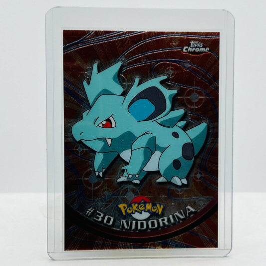 Pokémon Nidorina #30 Pokemon 2000 Topps TV Animation Chrome Series 1 Holo Foil