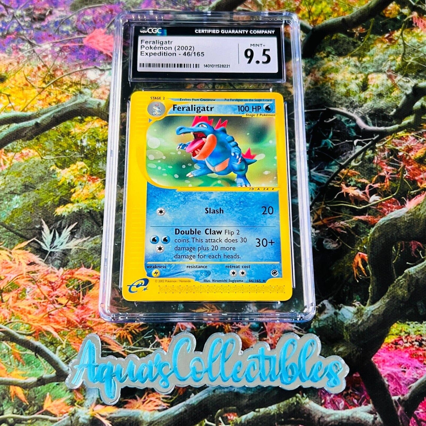 CGC 9.5 MINT+ Feraligatr 46/165 Pokémon Expedition 2002 Non Holo (PSA/BGS)