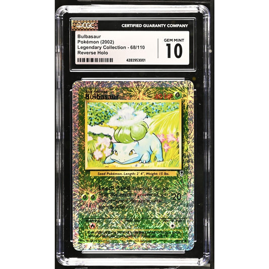 CGC 10 GEM MINT Bulbasaur 68/110 Pokémon Legendary Collection Reverse (PSA/BGS)