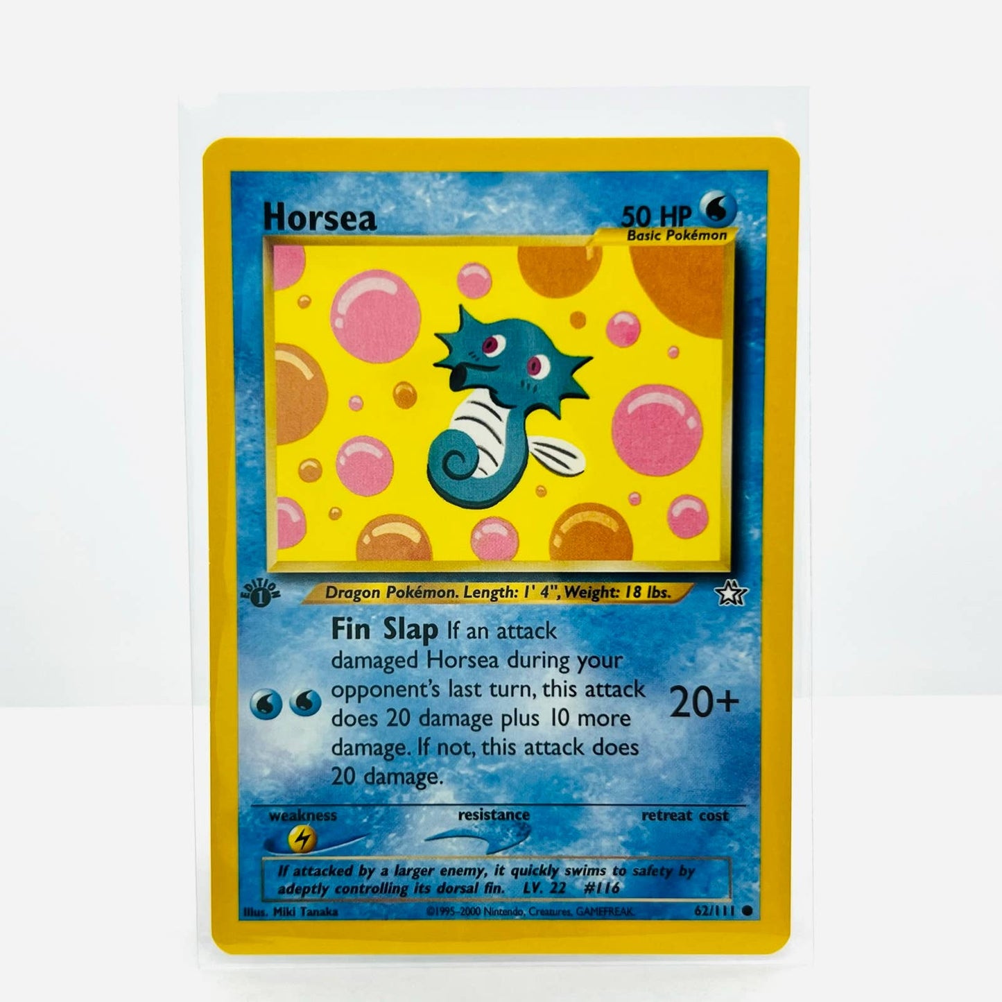 Pokémon Horsea 1st Edition 62/111 Neo Genesis WOTC Pokemon Common Card NM-MT