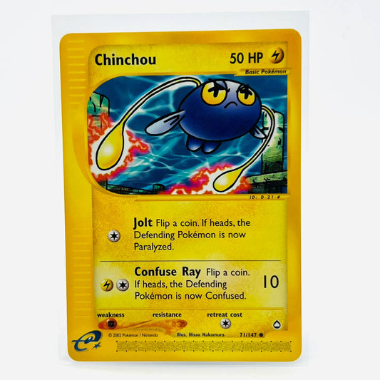 Pokémon Chinchou 71/147 Aquapolis E Reader WOTC TCG Pokemon Common Card NM-MT