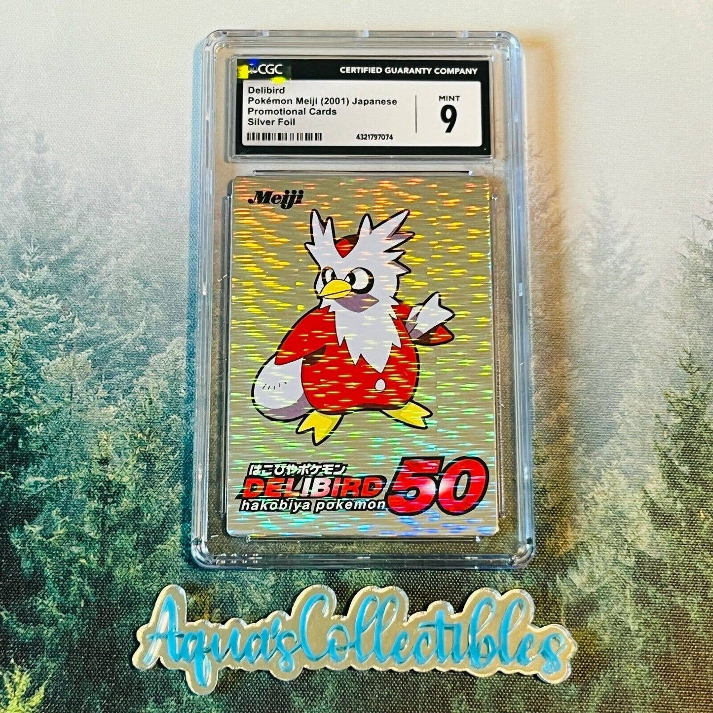 CGC 9 MINT Delibird Silver Foil Pokemon Japanese Meiji Promo Holo (PSA/BGS)