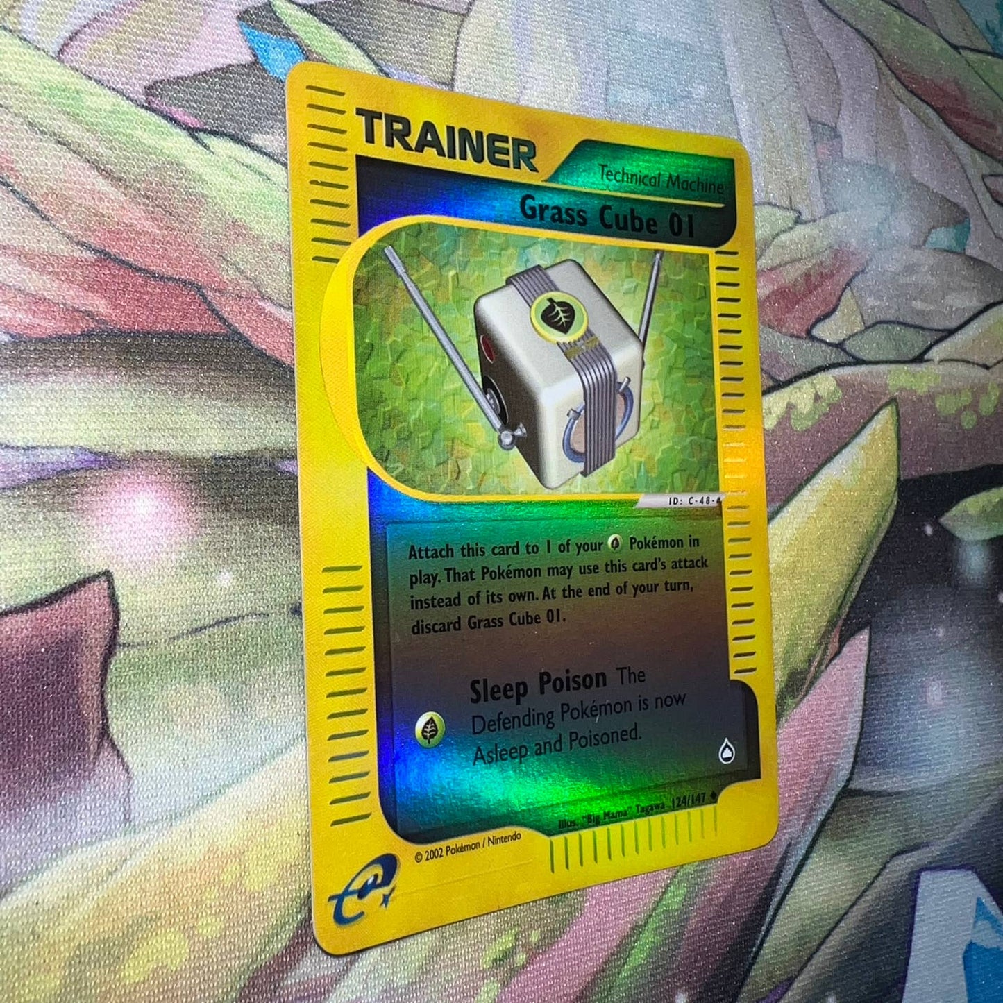 Pokémon Grass Cube 01 Trainer 124/147 Aquapolis Reverse Holo TCG Pokemon Card NM