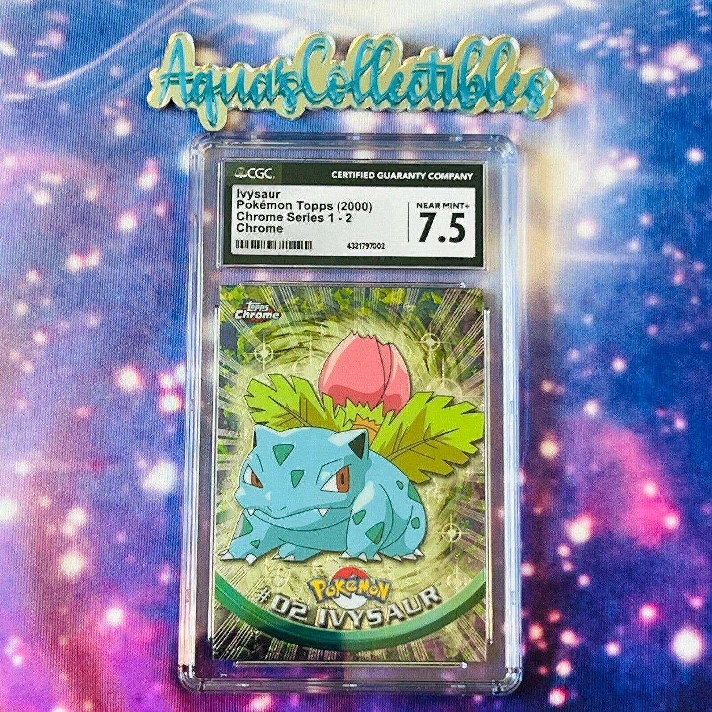 CGC 7.5 NEAR MINT+ Ivysaur #2 Pokemon 2000 Topps Chrome Holo Rare (PSA/BGS)