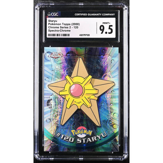 CGC 9.5 MINT+ Staryu Spectra #120 Pokemon 2000 Topps Chrome Rare (PSA/BGS)