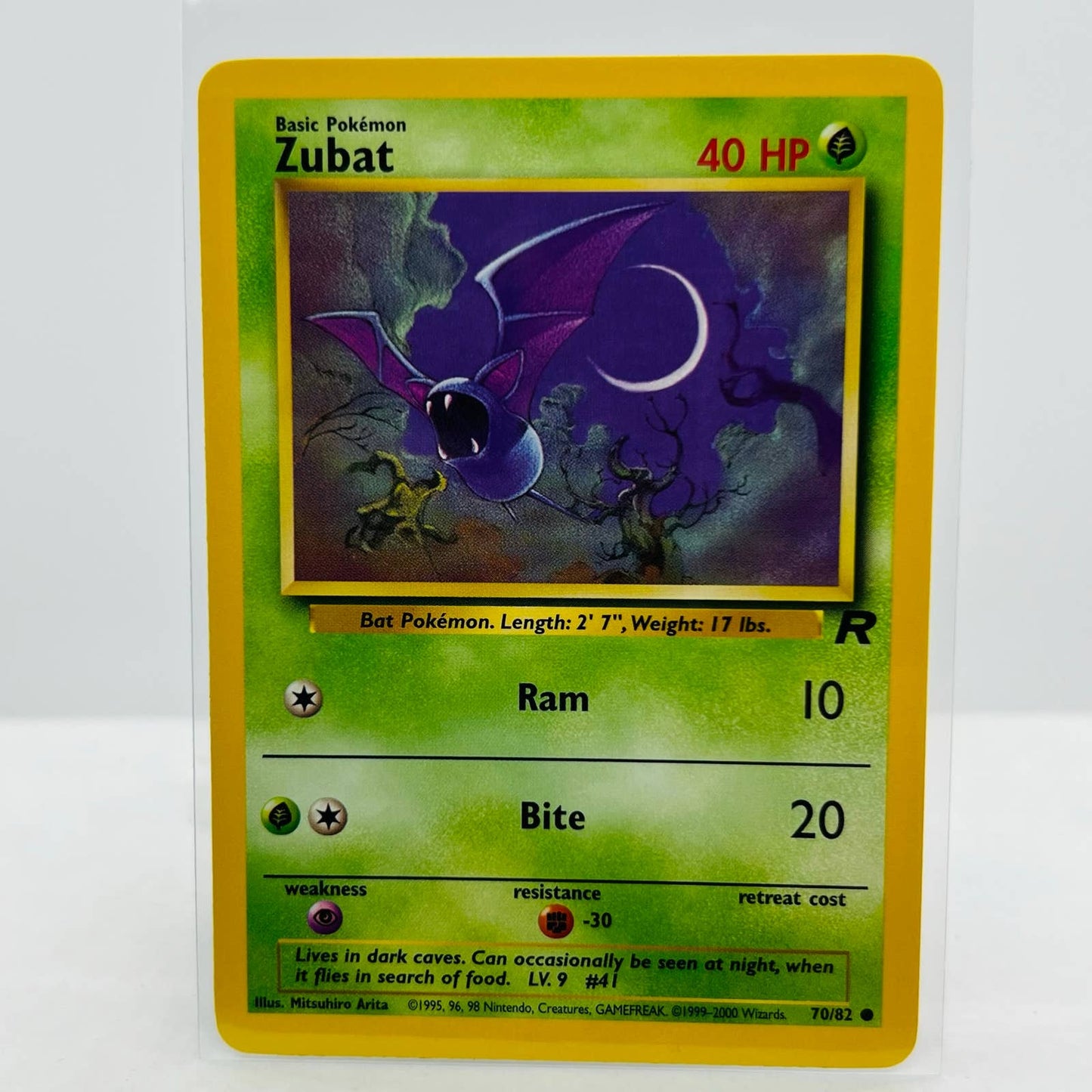 Pokémon Zubat 70/82 Team Rocket 2000 WOTC Unlimited Common Card NM-MT