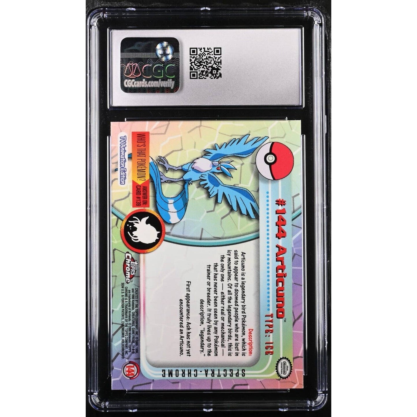 CGC 9.5 MINT+ Articuno Spectra #144 Pokemon 2000 Topps Chrome Rare (PSA/BGS)