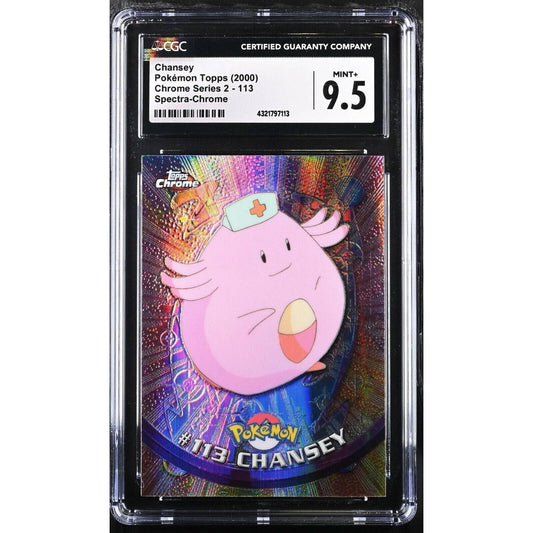 CGC 9.5 MINT+ Chansey Spectra #113 Pokemon 2000 Topps Chrome Rare (PSA/BGS)