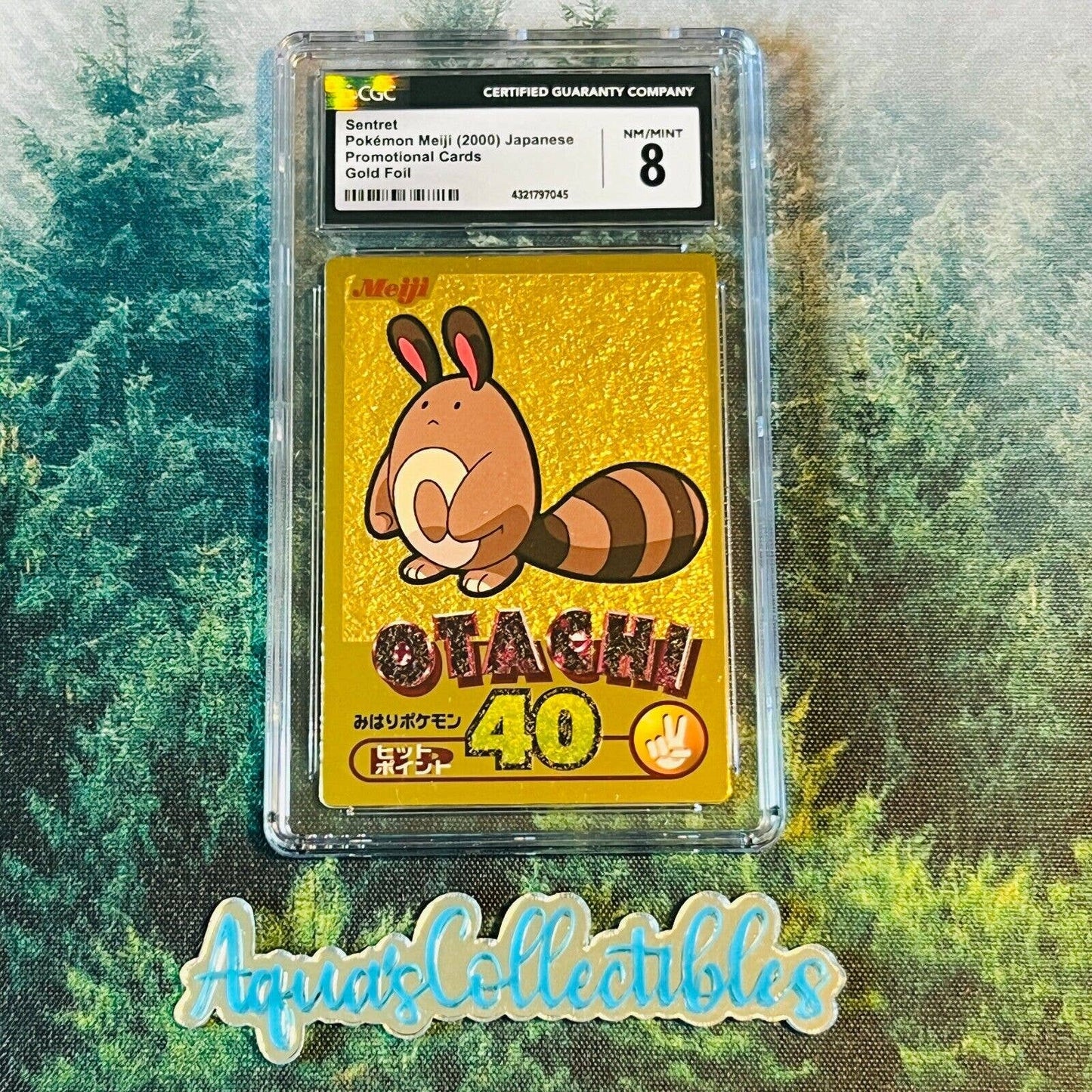 CGC 8 NM/MINT Sentret Otachi Pokemon 2000 Japanese Meiji Promo Holo (PSA/BGS)