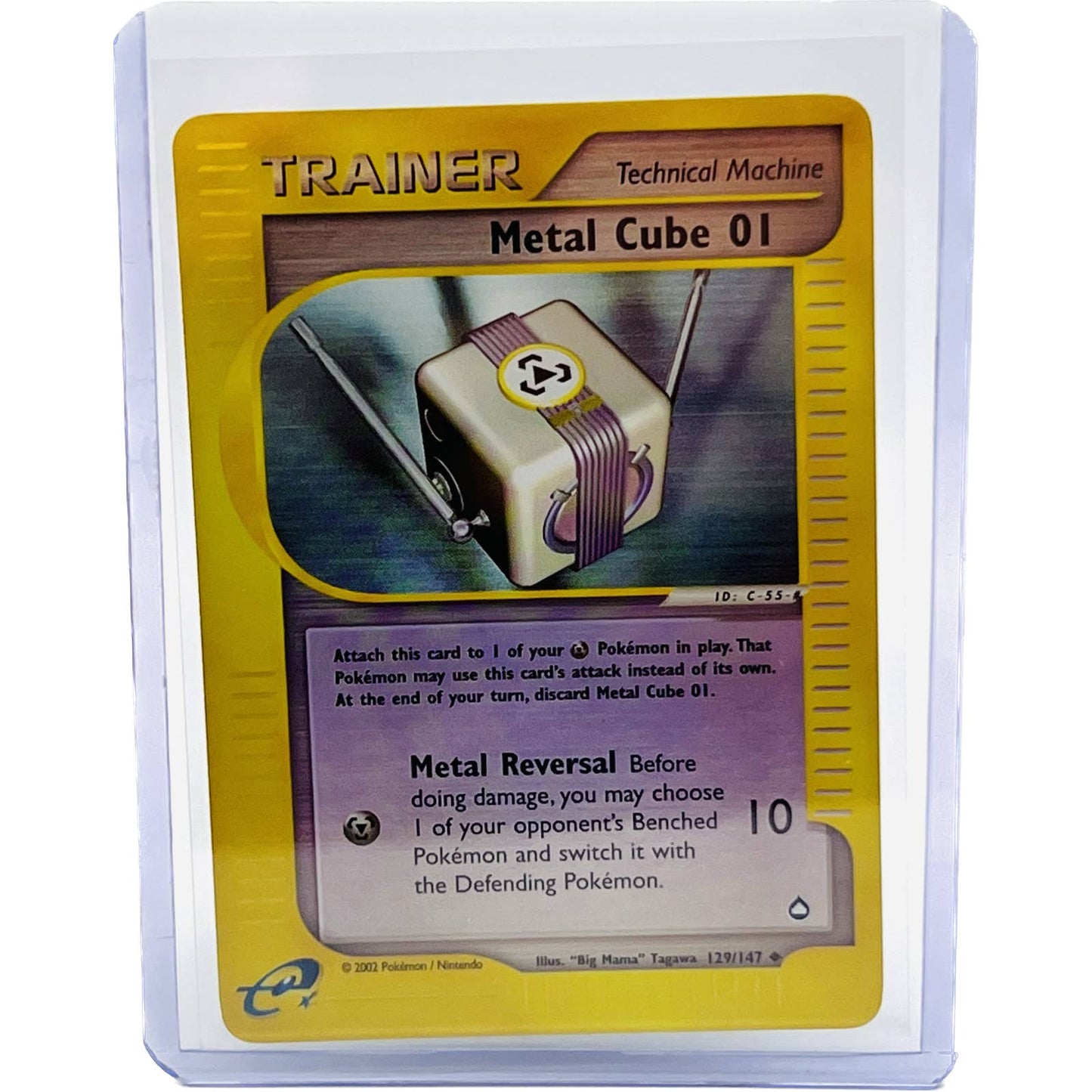 Pokémon Metal Cube 01 Trainer 132/147 Aquapolis Reverse Holo TCG Pokemon Card NM