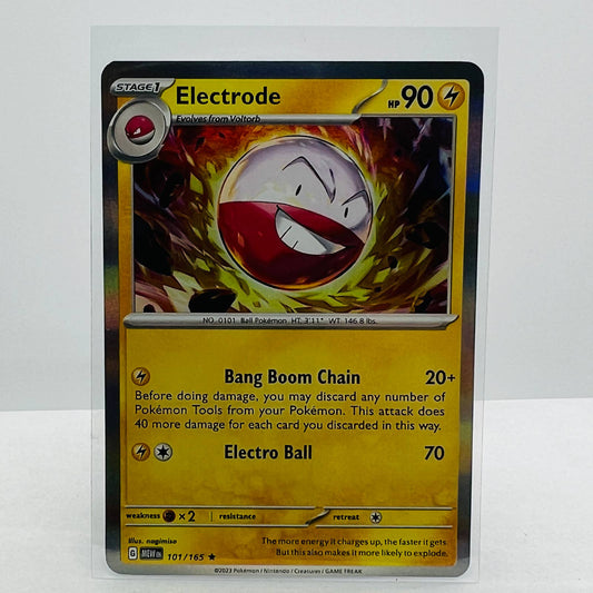 Pokémon Electrode 101/165 Scarlet & Violet Pokemon 151 TCG Holo Rare Card NM-MT