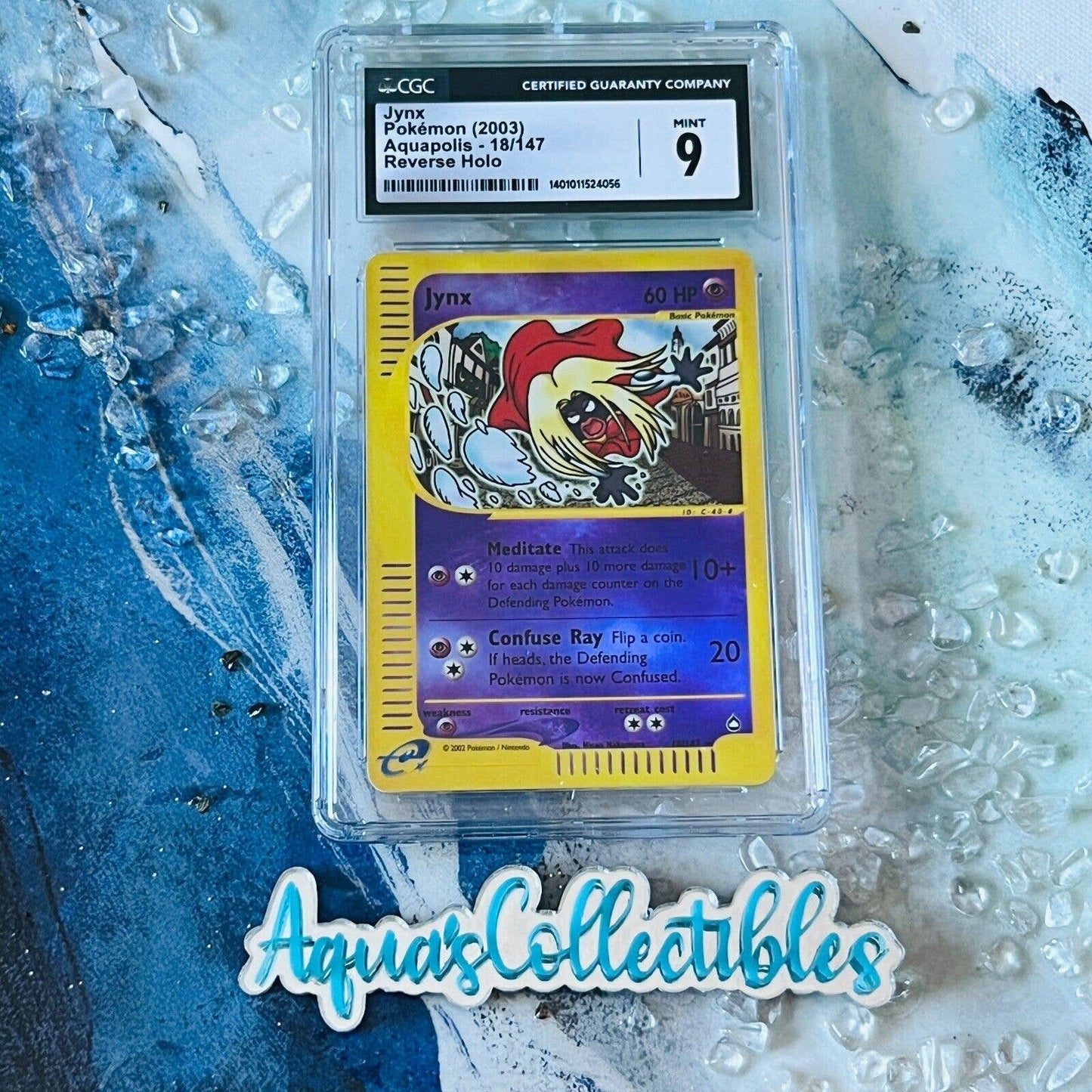 CGC 9 MINT Jynx 18/147 Pokémon Aquapolis 2003 Reverse Holo Rare (PSA/BGS)