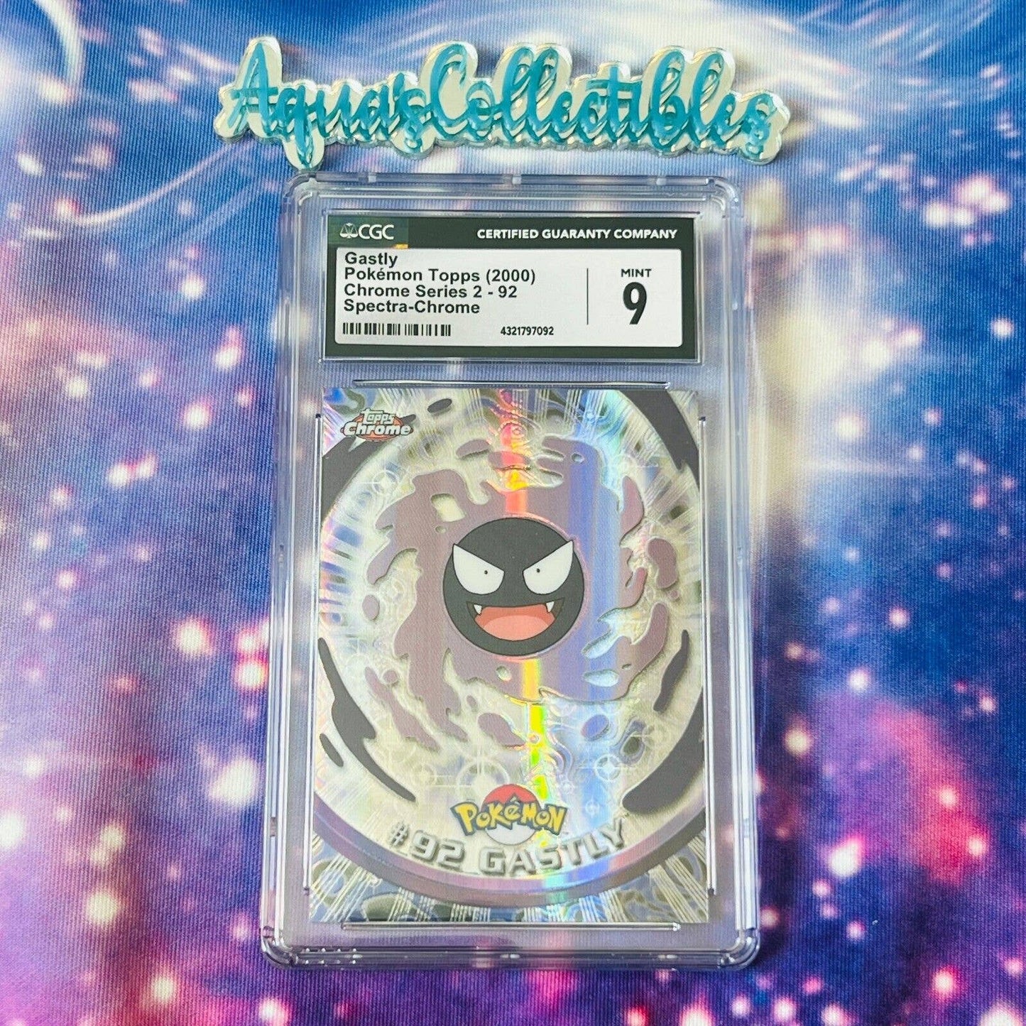 CGC 9 MINT Gastly Spectra #92 Pokemon 2000 Topps Chrome Holo Rare (PSA/BGS)