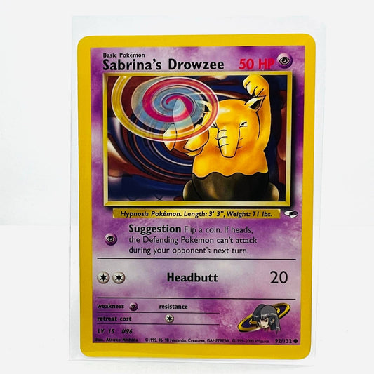 Pokémon Sabrina's Drowzee 92/132 Gym Heroes Unlimited WOTC Common Card NM-MT