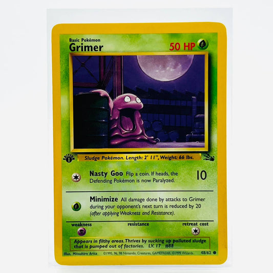 Pokémon Grimer 1st Edition 48/62 Fossil WOTC TCG Pokemon Common Card LP-NM