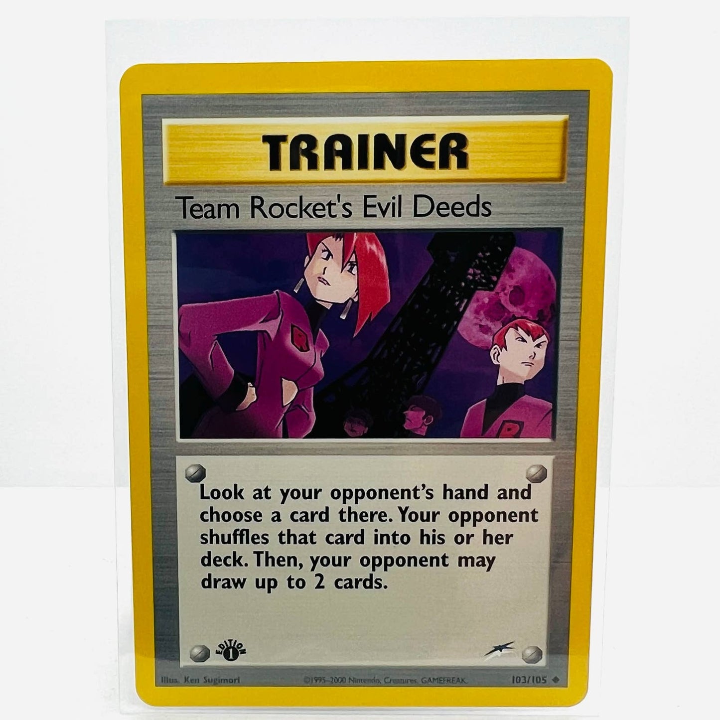 Pokémon Team Rocket's Evil Deeds 1st Edition 103/105 Neo Destiny WOTC Card NM-MT