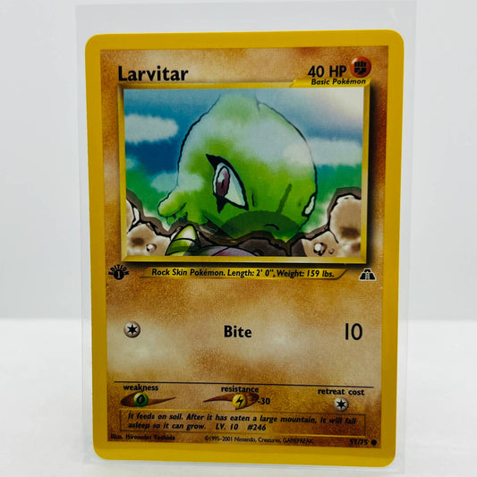 Pokémon Larvitar 1st Edition 57/75 Neo Discovery WOTC Pokemon Common Card NM-MT