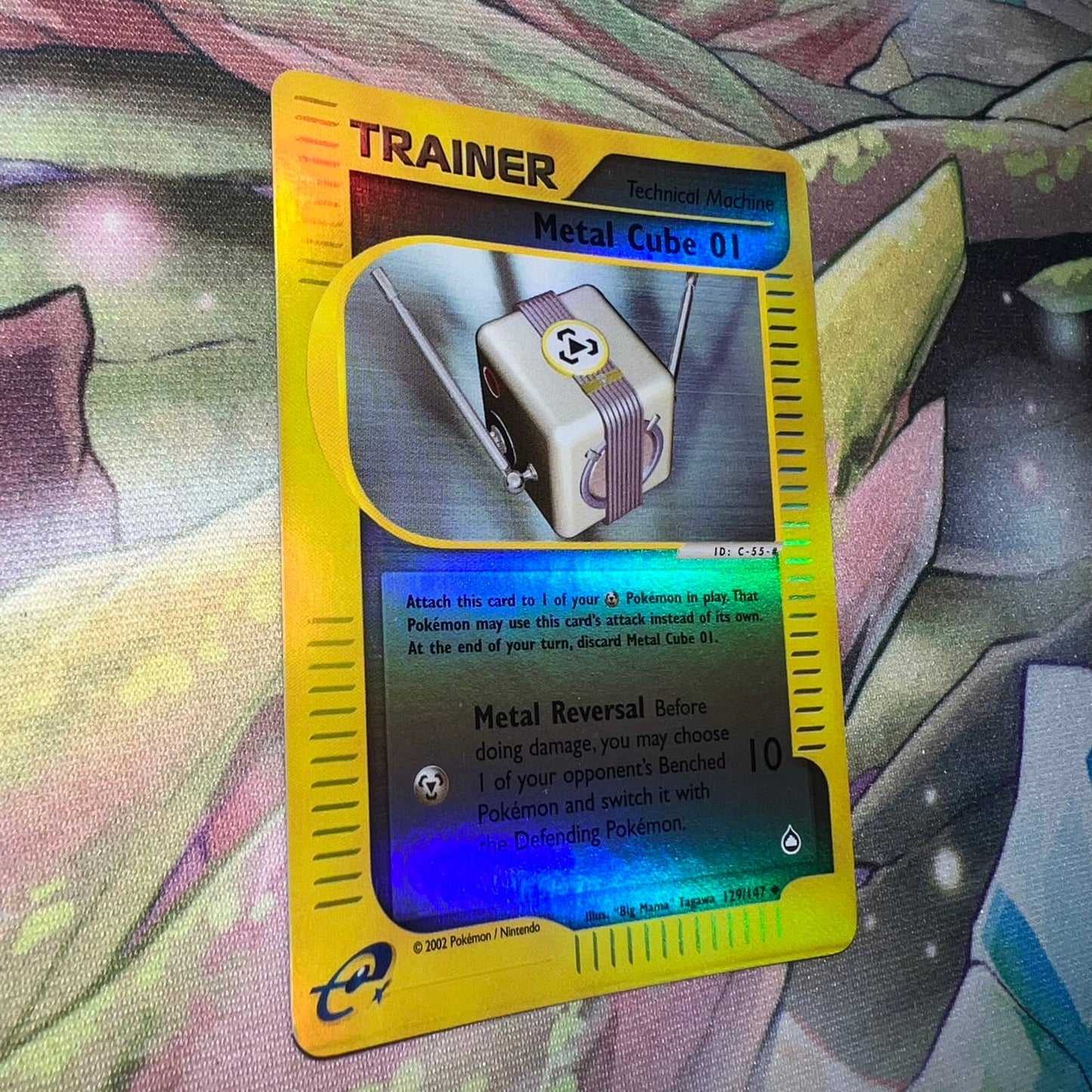 Pokémon Metal Cube 01 Trainer 132/147 Aquapolis Reverse Holo TCG Pokemon Card NM