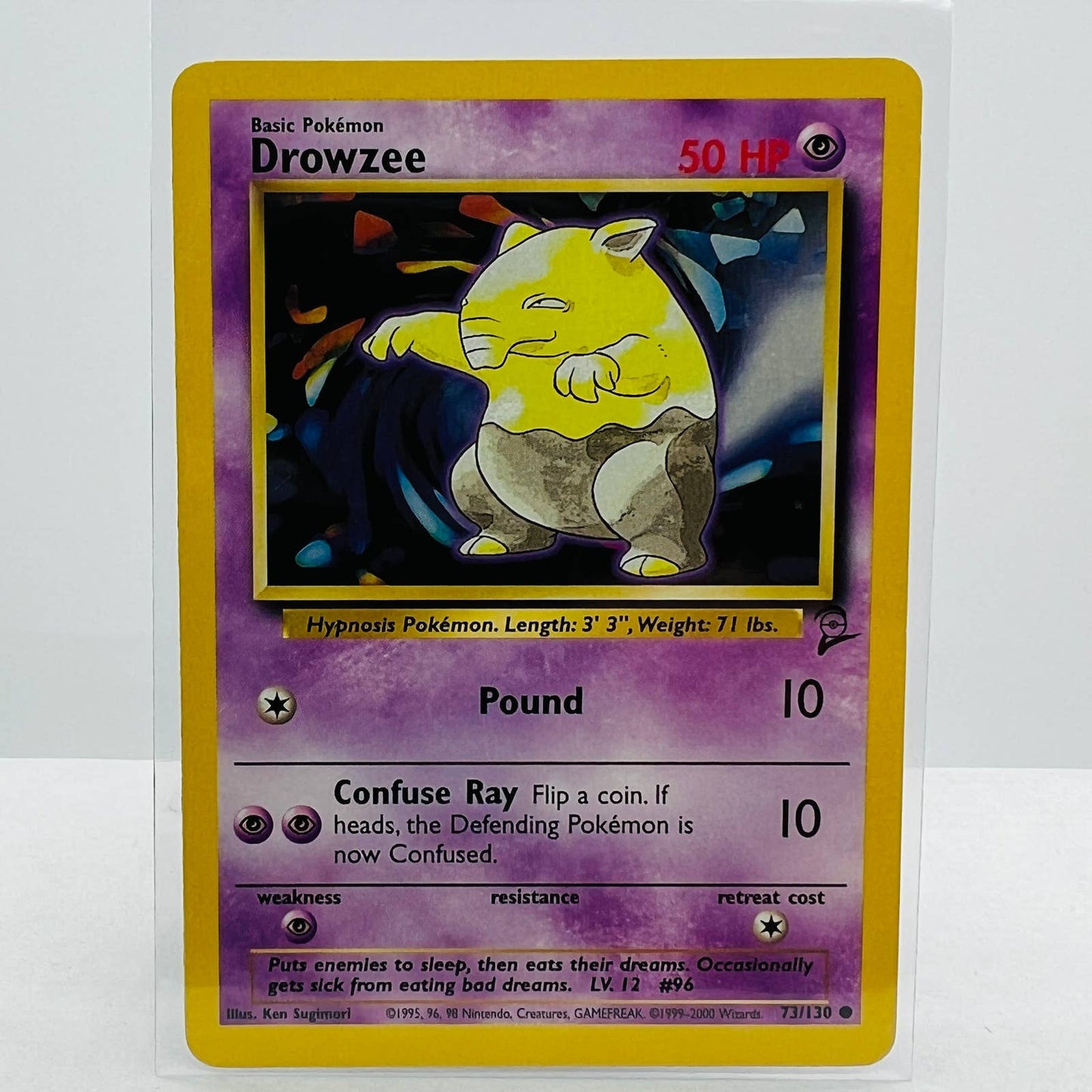 Pokémon Drowzee 73/130 Base Set 2 Pokemon 2000 WOTC Common Card NM-MT