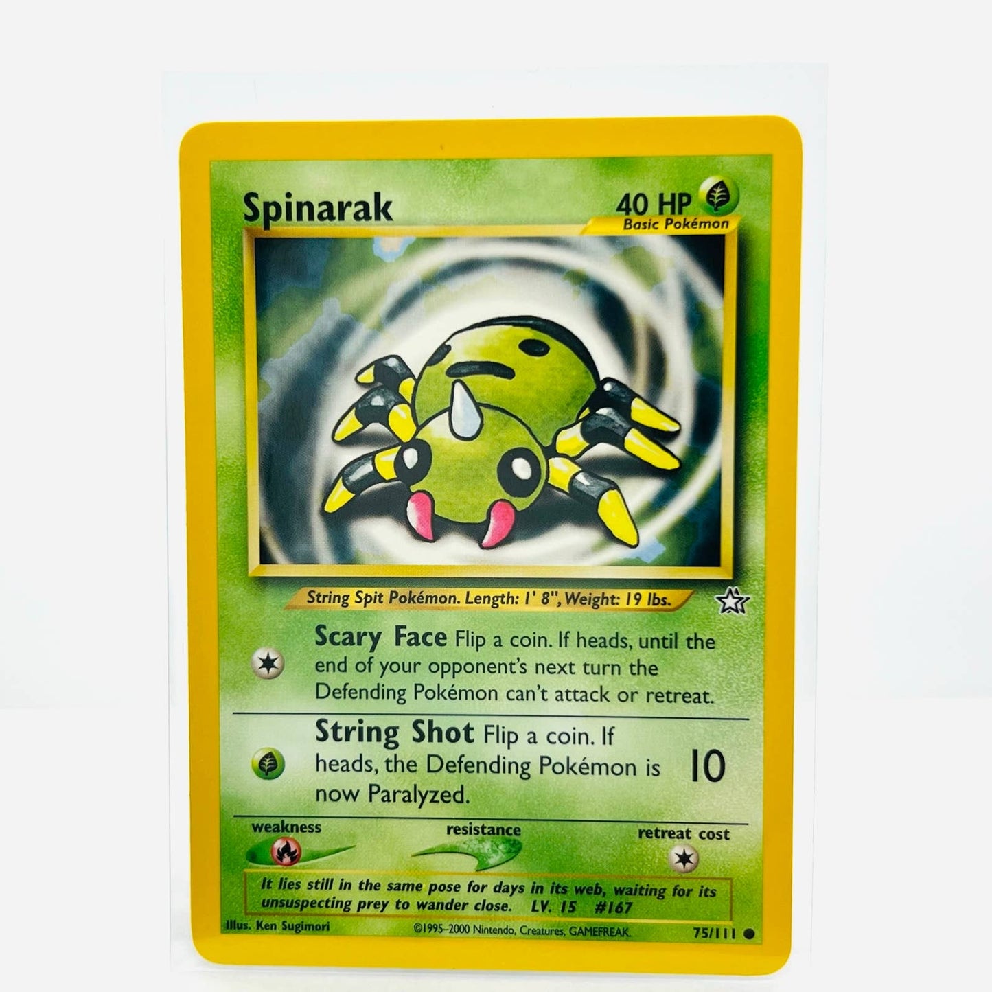 Pokémon Spinarak 75/111 Neo Genesis Unlimited WOTC Pokemon Common Card NM-MT