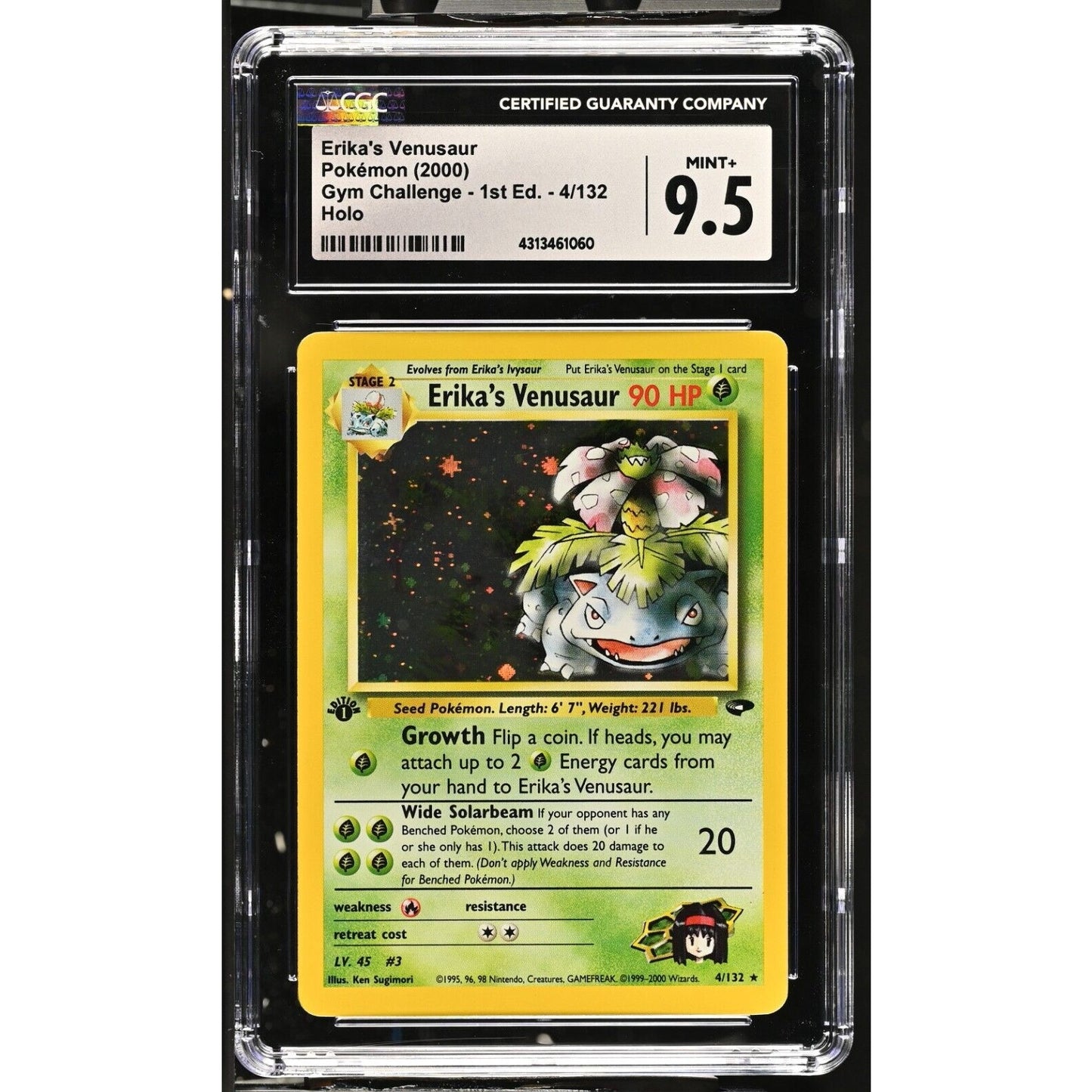 CGC 9.5 MINT+ Erika's Venusaur 1st Edition 4/132 Gym Challenge Holo (PSA/BGS)