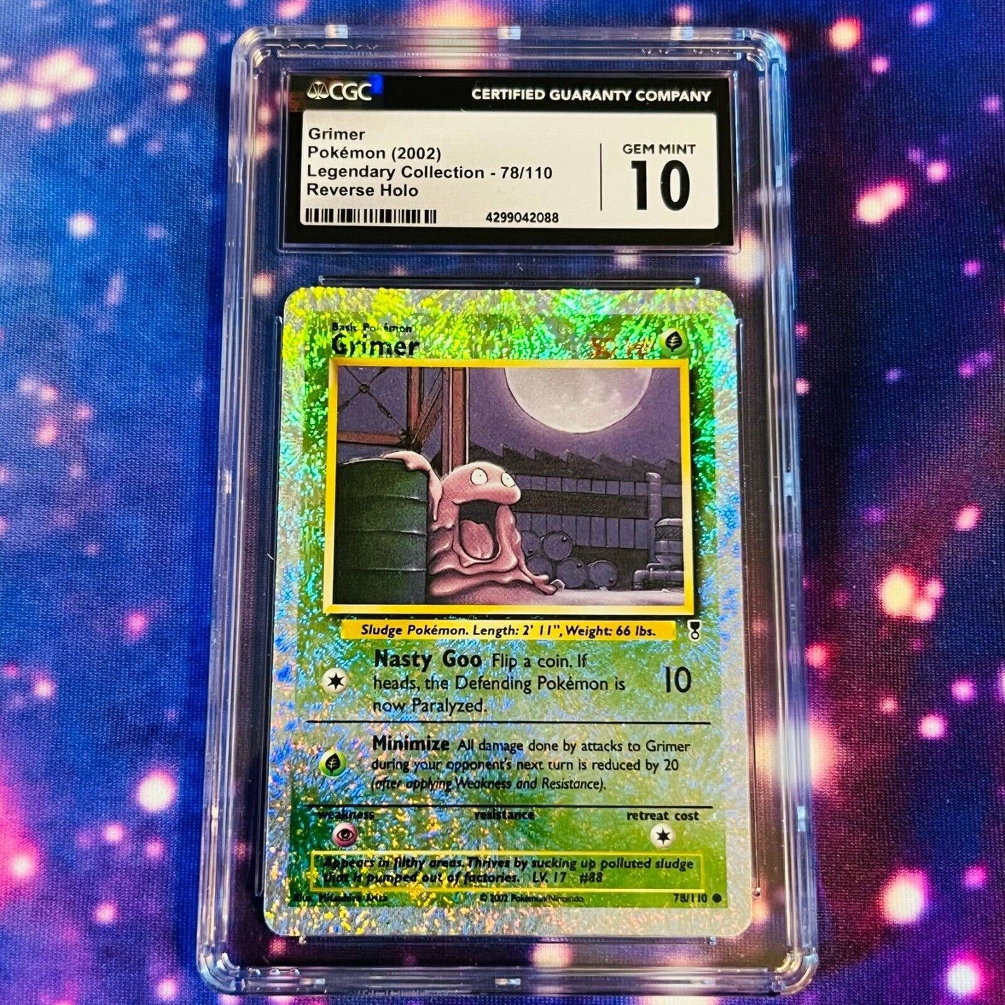 CGC 10 GEM MINT Grimer 78/110 Pokémon Legendary Collection Reverse (PSA/BGS)