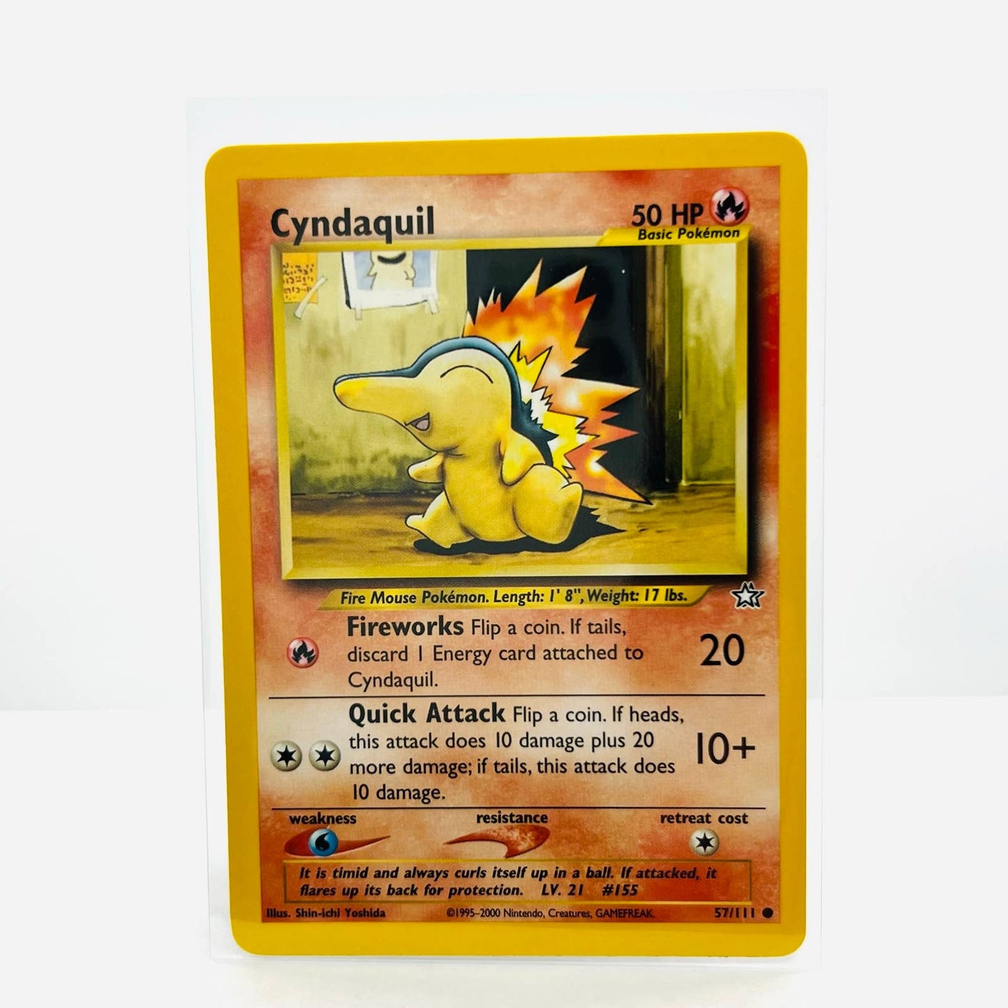 Pokémon Cyndaquil 57/111 Neo Genesis Unlimited WOTC Pokemon Common Card NM-MT